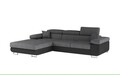 Coltar extensibil stanga 4 locuri ELTAP, Armd-20, Armando, 289x203x85 cm, lemn/poliester, gri deschis/negru