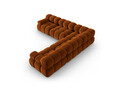 Coltar simetric 5 locuri, Bellis-51, Micadoni Home, 282x282x70 cm, catifea, teracota