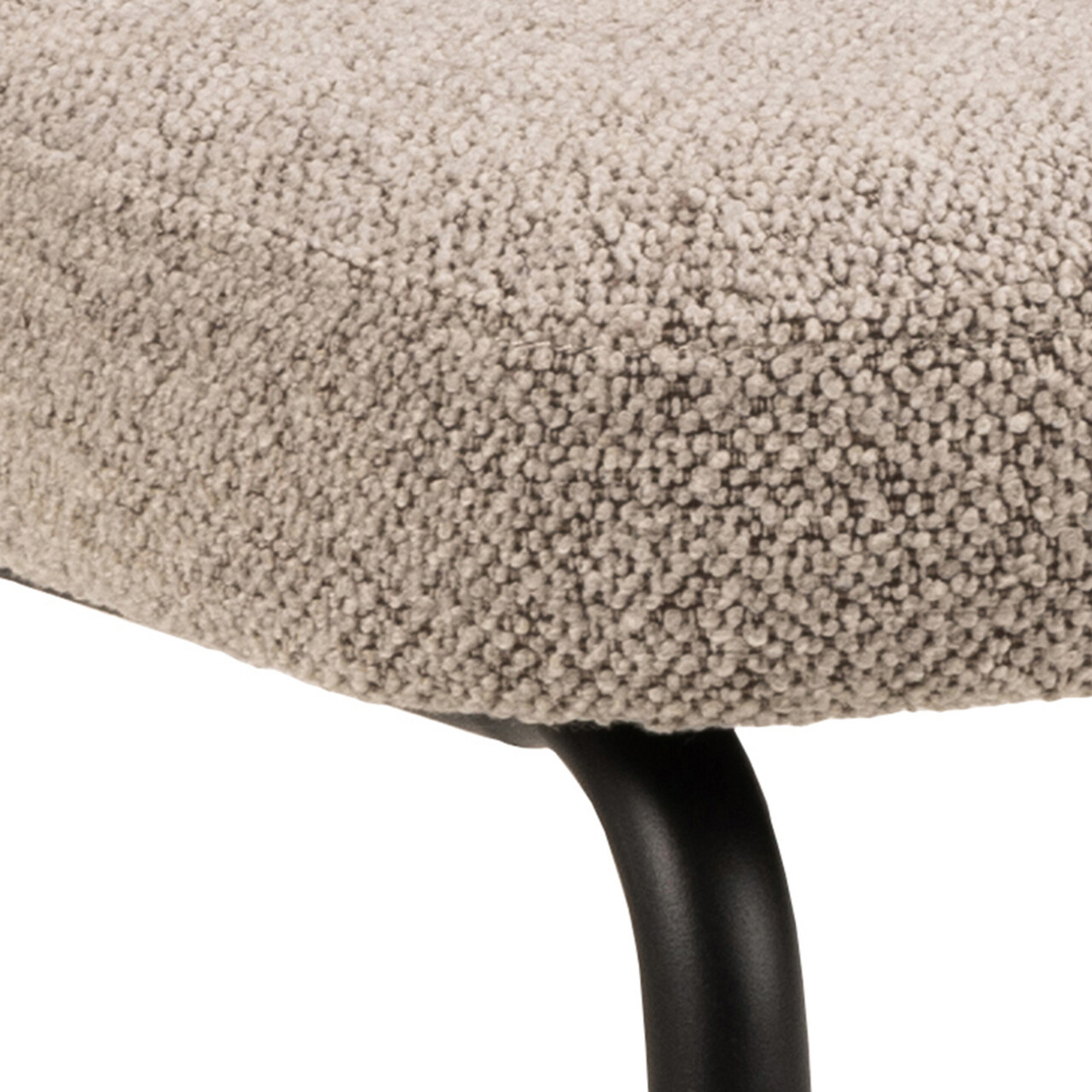 Scaun Patricia, Actona, 52x57.5x82 cm, tesatura Boucle/otel, bej - view 4