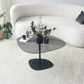 Masuta de cafea, Neostill, Soho, 85x40x67 cm, Sticla temperata, Gri închis/negru