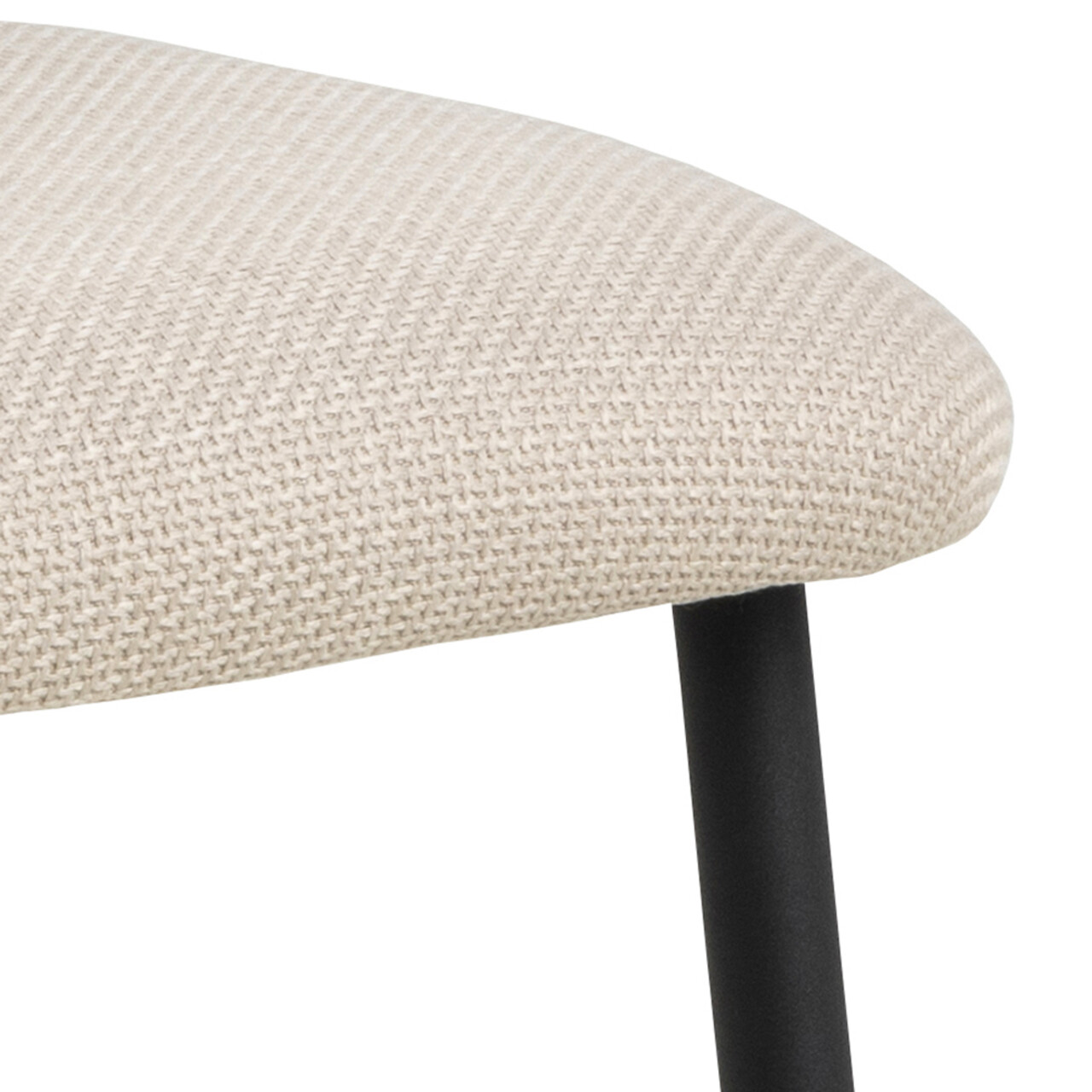 Scaun Denise, Actona, 43.5x53x78.5 cm, tesatura structurata/otel, bej - view 2