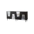 Consola, Neostill, Venice, 180x80x40 cm, PAL, Negru / Fume