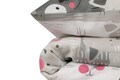 Lenjerie de pat pentru o persoana, Eponj Home, Duvarda Kediler 143EPJ11905, 2 piese, amestec bumbac, multicolor