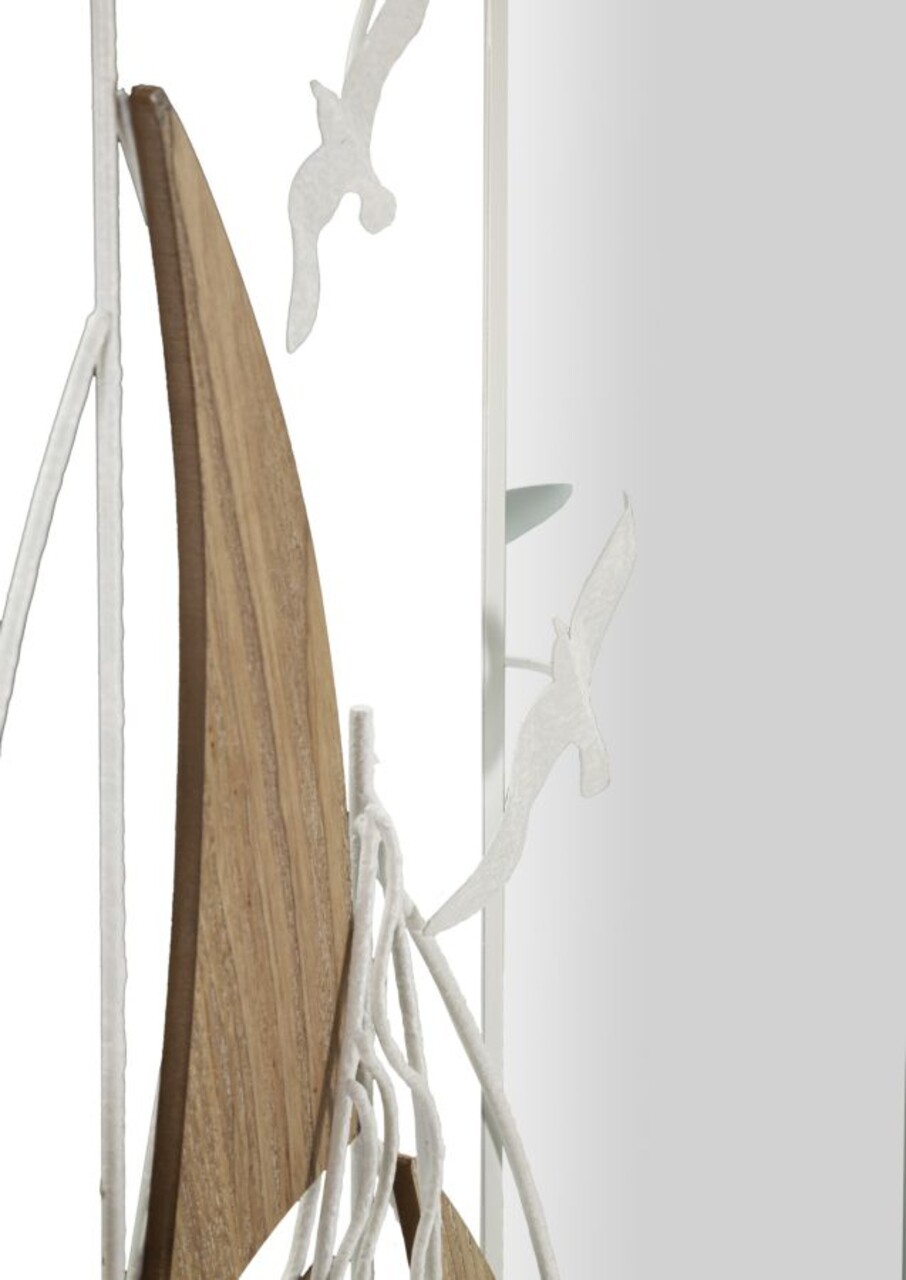 Oglinda de perete Adriatic, Mauro Ferretti, 60x60 cm, MDF/fier, alb'maro - imagine 4