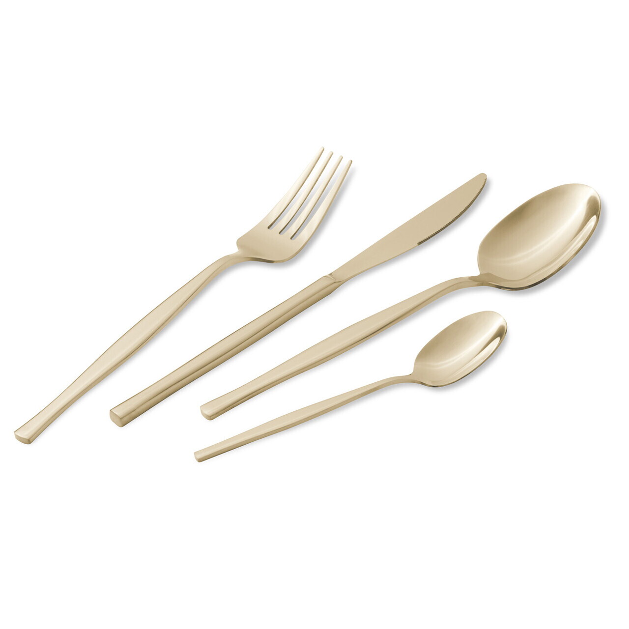 Set tacamuri 24 piese Berlinger Haus, Cutlery, model patrat, inox, sampanie - imagine 11