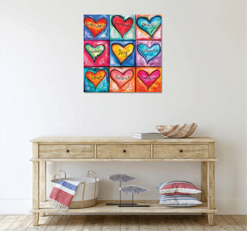 Tablou decorativ, kc433, 50% bumbac / 50% poliester, canvas imprimat, multicolor