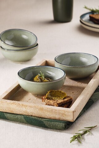 Set boluri, Hermia, 710KTP4571, Portelan, Verde