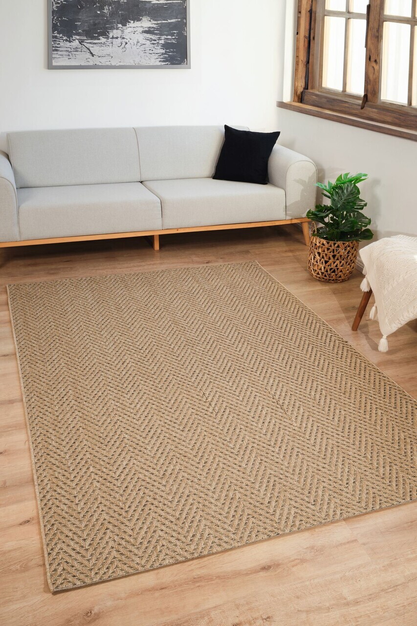 Covor, Sisaluna 4441, 120x170 cm, Poliester, Bej/Verde