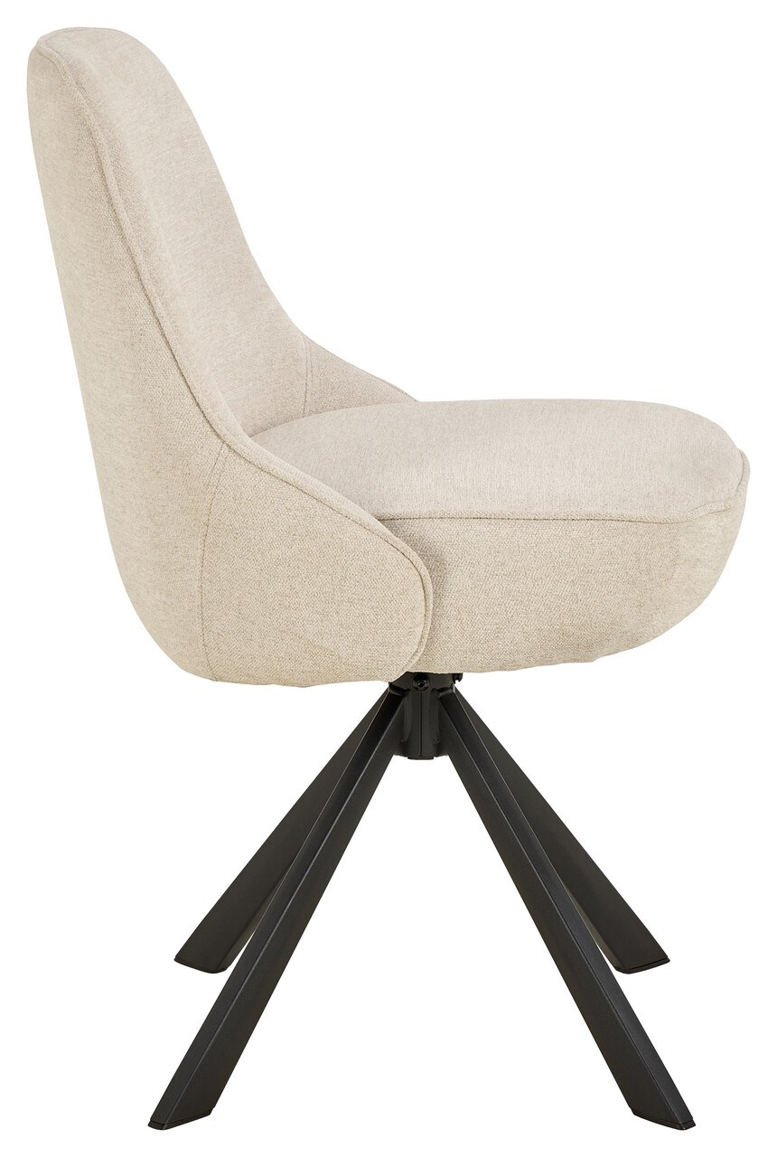 Scaun Carlton, Actona, 52x56x83.5 cm, rotativ, poliester/otel, bej - view 8