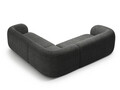 Coltar simetric 5 locuri, Kate, Micadoni, 252x252x76 cm, tesatura structurata, gri inchis melanj