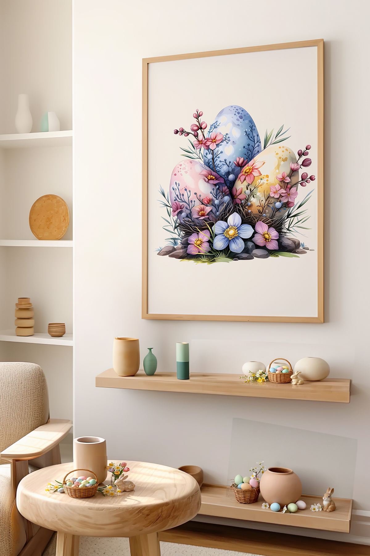 Tablou decorativ, Arteastermodel17-5070, MDF, Multicolor