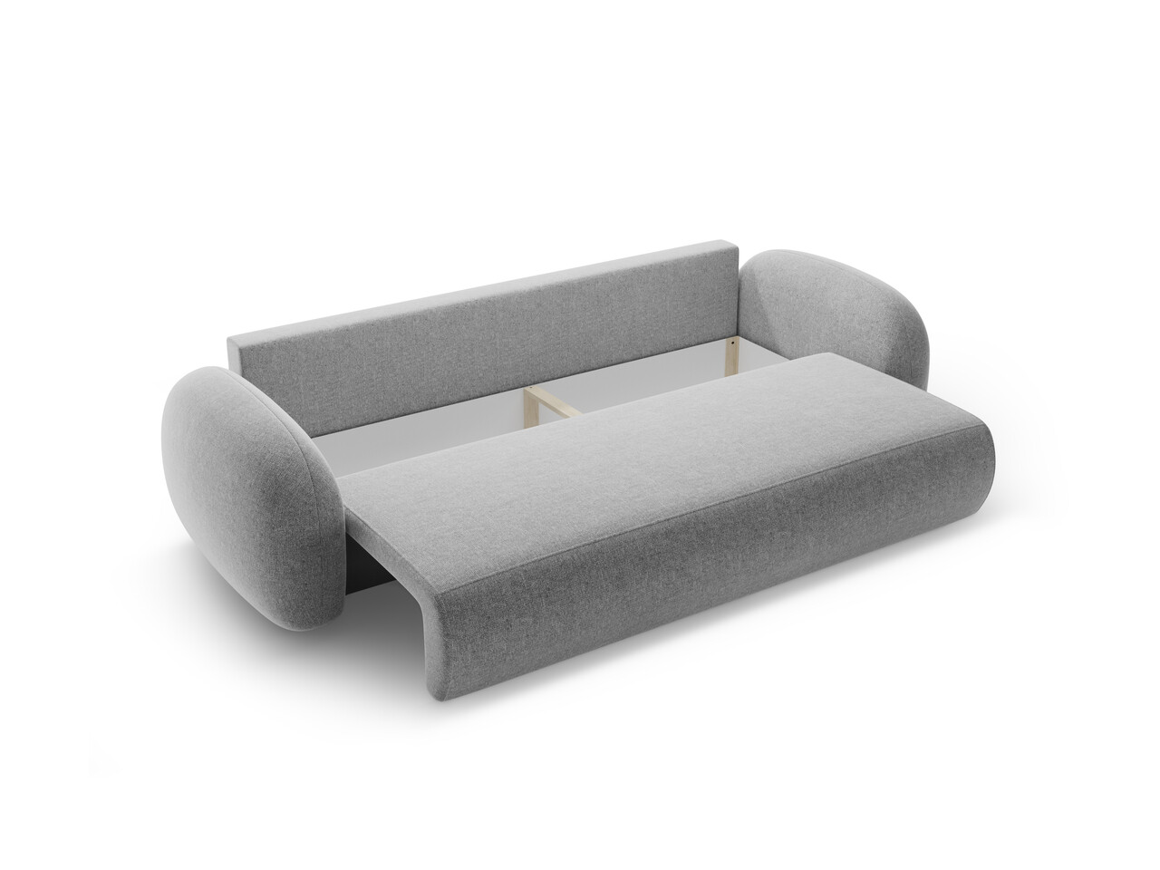 Canapea extensibila 3 locuri, Tonale, Cosmopolitan Design, 262x105x88 cm, tesatura chenille, gri deschis