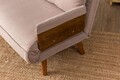 Canapea extensibilă cu 2 locuri, Futon, 859FTN2727, Metal , Bej
