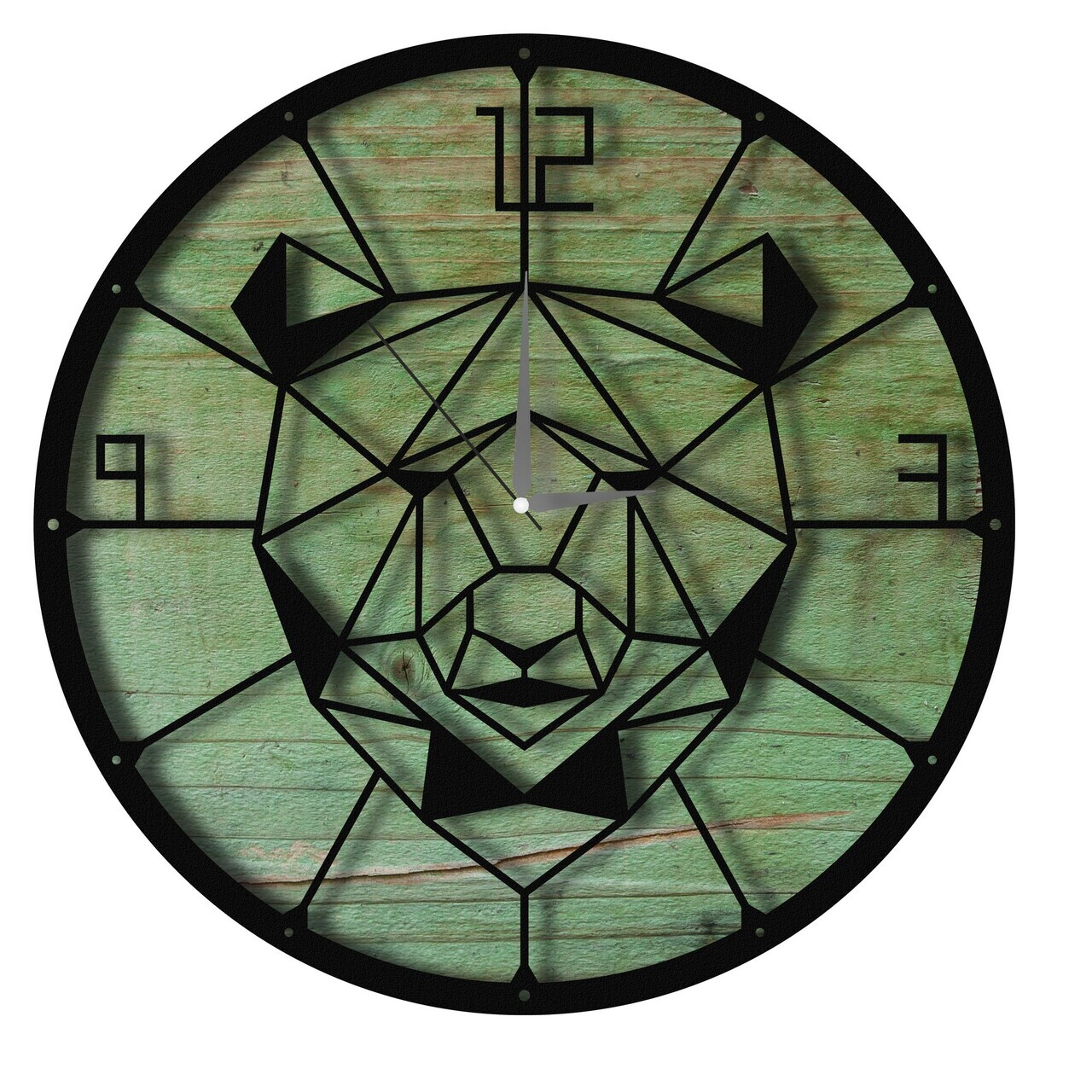 Ceas de perete, MET-MDF-UYART-2129, Dimensiune: 50 x 50 cm, Negru