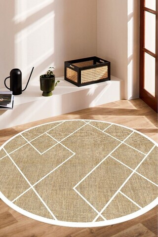 Covor, DC-0401167-0021, 140x140 cm, Poliester, Alb
