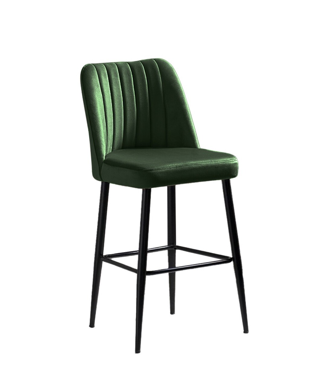 Set scaune  de bar 4 piese, Beckley, Vento, PAL, Verde/Negru