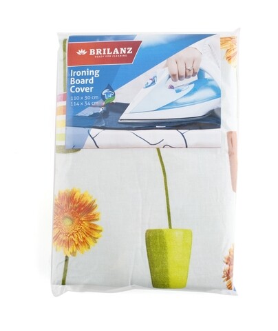Husa pentru masa de calcat Gerbera, Brilanz, 110x30 cm/114x34 cm, bumbac