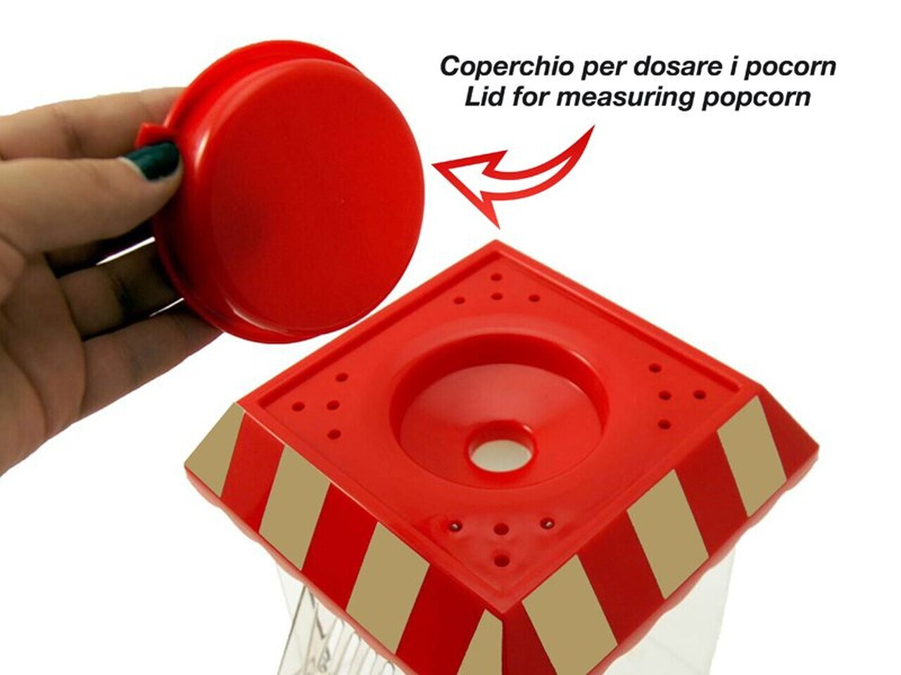 Aparat pentru popcorn BT.651Y, Beper, 1200 W, retro anii 50 - view 6