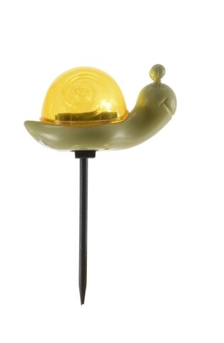 Lampa de gradina snail, lumineo, 10x6x15 cm, plastic, galben