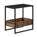 Masuta de cafea / noptiera Columbian, Vasagle, 55x35x55 cm, MDF/PAL, negru