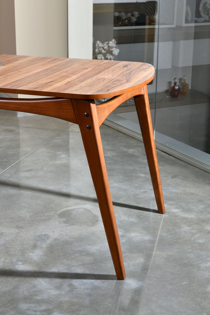 Masa, Vow Chair, Touch 998VOW1706, 160 x 75 x 80 cm, lemn de carpen, maro - 2 | YEO