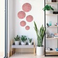 Set 5 decoratiuni de perete, Marble v2, metal, lucrat manual, Ø7 - 27 cm, multicolor