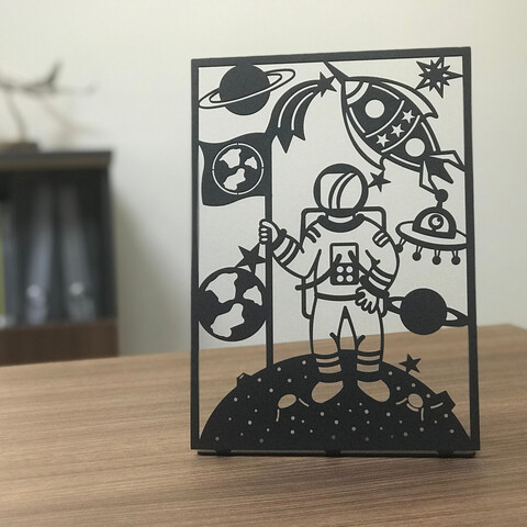 Decoratiune, Space Pod, 20x30 cm, Negru