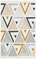 Covor, Ar 18 Yellow Grey , 80x150 cm, Bumbac reciclat, Galben / Gri