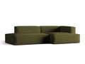 Coltar modular dreapta 4 locuri, Nuria-88, Micadoni Home, 312x147x72 cm, catifea, verde moss melange