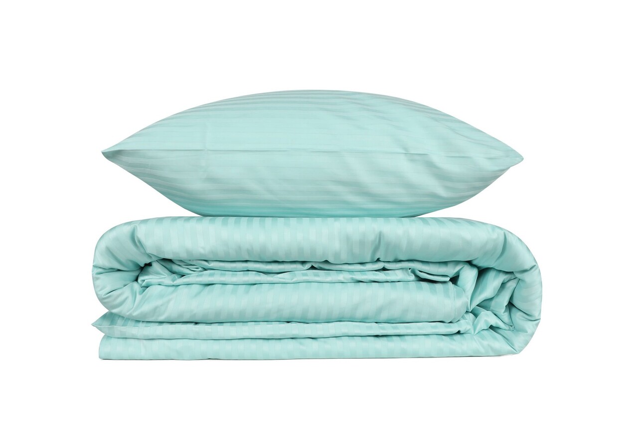 Lenjerie de pat dubla (EU) (IT), L'essentiel Maison, Line, Verde menta - imagine 3