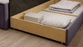 Canapea extensibila brat dreapta 3 locuri, ELTAP, Fulgeo, 214x82x77 cm, lemn/catifea din poliester, bej/mov
