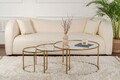 Set masuta de cafea, Nordure, Aurum, Auriu / Transparent