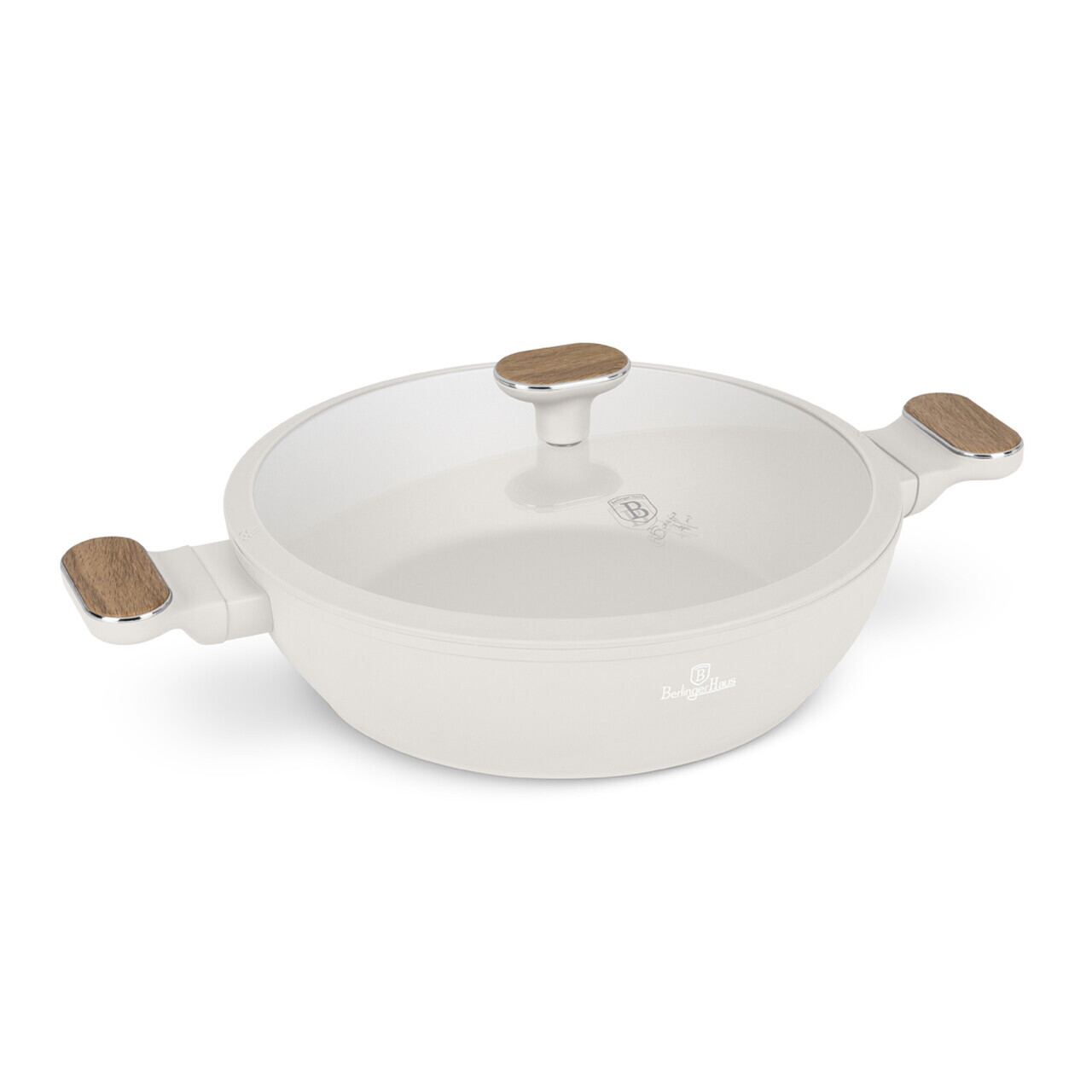 Oala cu capac Berlinger Haus, Sahara Nordic, 28 cm, 3.8 L, aluminiu forjat, crem mat/natur - imagine 8