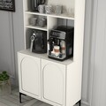 Dulap de bar pentru cafea, Hommy Craft, Lyon 80, PAL, Crem/Negru