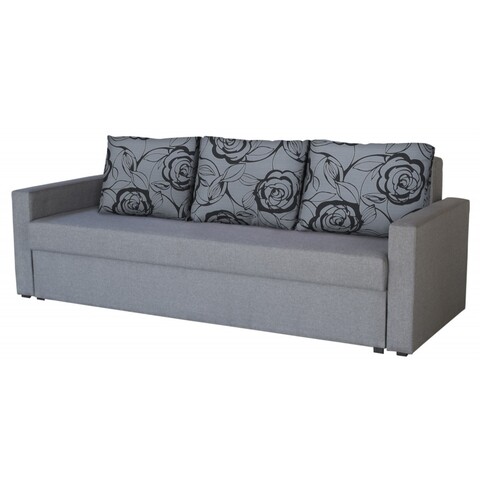 Canapea Extensibila Firenze Grey Flower 218x85x85 Cm, Cu Lada De Depozitare