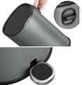 Cos de gunoi cu pedala 5L, Songmics, 20x20x30.5 cm, otel/plastic, gri