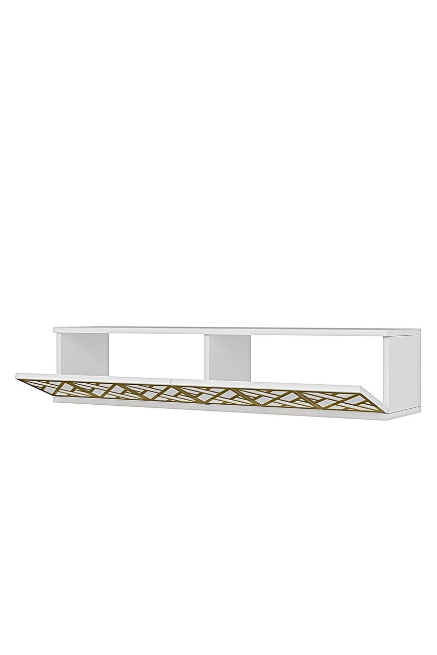Dulap, Hanah Home, Arex 120, 120x25.5x29.6 cm, Alb/Auriu — imaginea 6