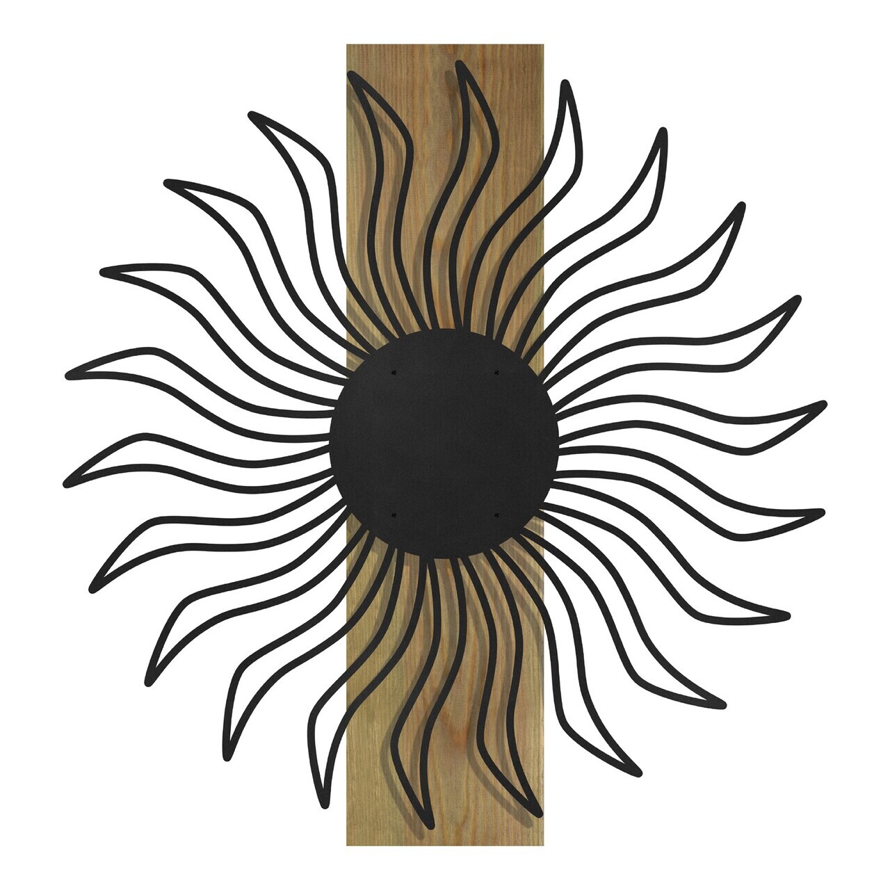 Decoratiune de perete, Solis, Cadru: Lemn (Grosime: 2 cm), Verde/Negru — imaginea 7