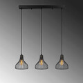 Lustra, Fulgor, 942FLG1620, Metal, Negru/Maro antic