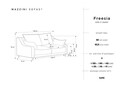 Canapea, Freesia, Mazzini Sofas, 2 locuri, 150x94x90 cm, catifea, albastru deschis