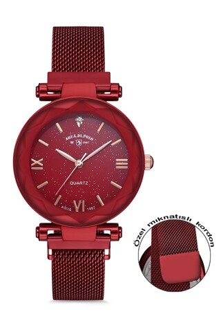 Ceas pentru dama apsv1 - a5432, aqua di polo, metal, rosu