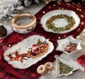Platou servire, Christmas, Brandani, 16x21.5 cm, portelan New Bone China