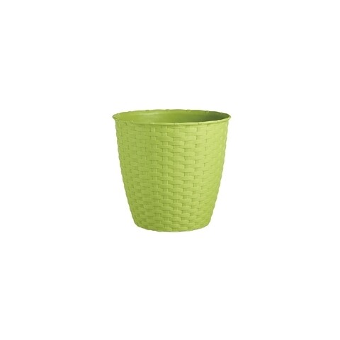 Ghiveci Rattan 19 cm, verde