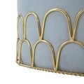 Taburet Ring, Mauro Ferretti, 35 x 42 cm, lemn de pin/fier/poliester, albastru deschis