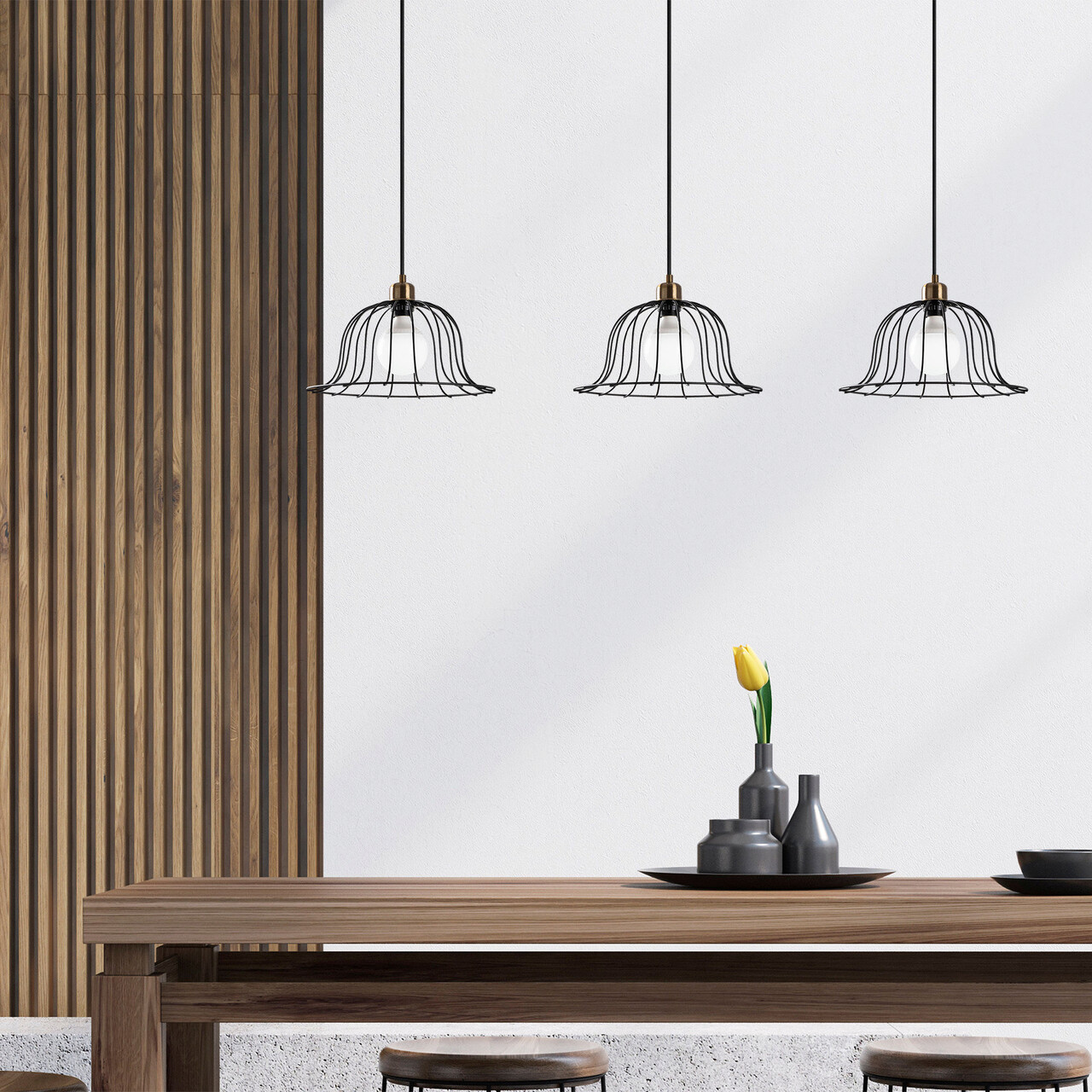 Lustra, Fulgor, 942FLG1182, Metal, Negru/Maro antic - 1 | YEO