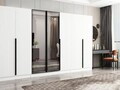 Dulap pentru haine, Hanah Home, Nisa, 315x210x52 cm, Alb