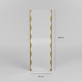 Oglinda decorativa, Neostill, Melodia, 50x140 cm, Metal, Auriu