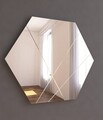 Oglinda decorativa, Siam, Saga, 70x60x2.2 cm, MDF , Alb