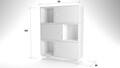 Biblioteca Bengu, Kalune Design, 140x30x110 cm, maro/antracit/galben