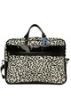 Geanta pentru laptop, Bagmori, 6506 - 83572 - Animal print, piele ecologica, alb/negru